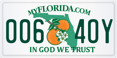 FL license plate 0064OY