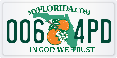 FL license plate 0064PD