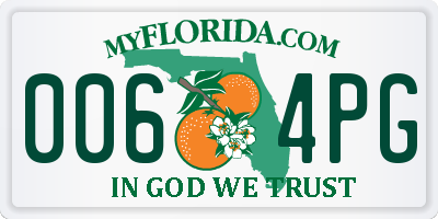 FL license plate 0064PG