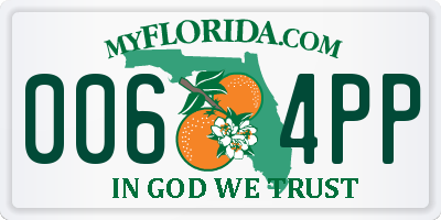FL license plate 0064PP