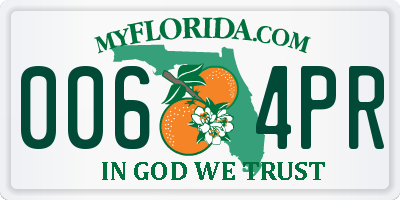 FL license plate 0064PR