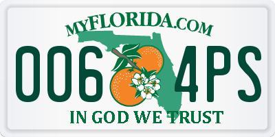 FL license plate 0064PS
