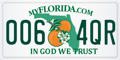 FL license plate 0064QR