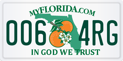 FL license plate 0064RG