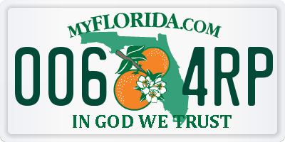 FL license plate 0064RP