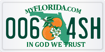 FL license plate 0064SH