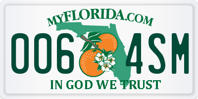 FL license plate 0064SM
