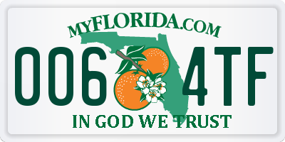 FL license plate 0064TF