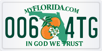 FL license plate 0064TG