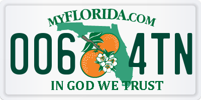 FL license plate 0064TN