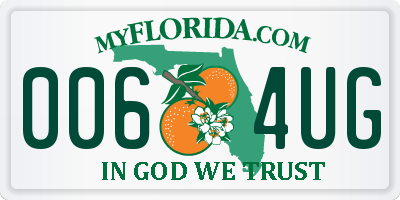 FL license plate 0064UG