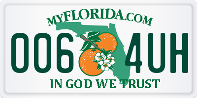 FL license plate 0064UH