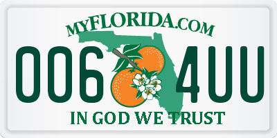 FL license plate 0064UU