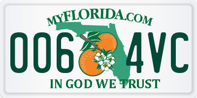 FL license plate 0064VC