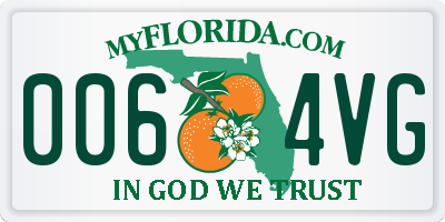 FL license plate 0064VG