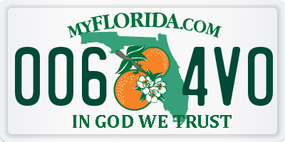 FL license plate 0064VO