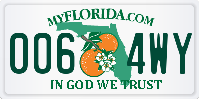 FL license plate 0064WY