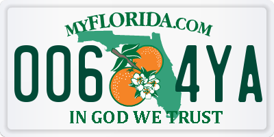 FL license plate 0064YA