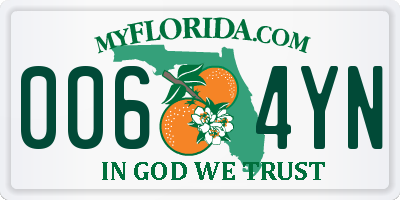 FL license plate 0064YN