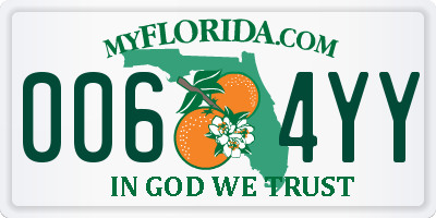 FL license plate 0064YY