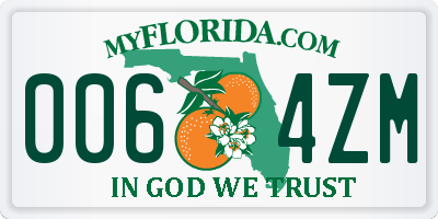 FL license plate 0064ZM