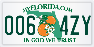 FL license plate 0064ZY
