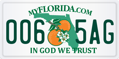 FL license plate 0065AG