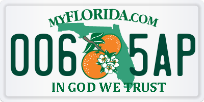 FL license plate 0065AP