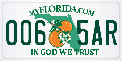 FL license plate 0065AR