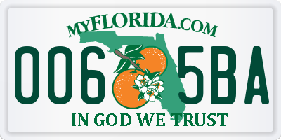 FL license plate 0065BA