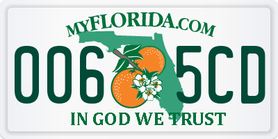 FL license plate 0065CD