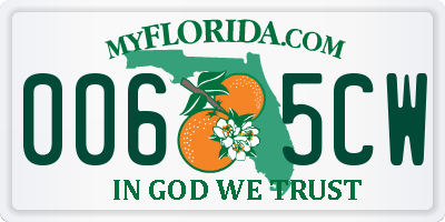 FL license plate 0065CW