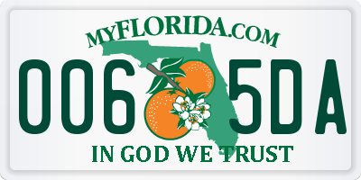 FL license plate 0065DA