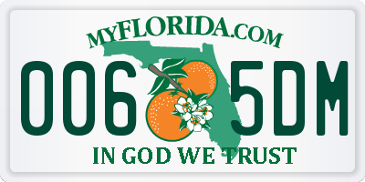 FL license plate 0065DM