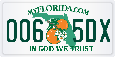 FL license plate 0065DX