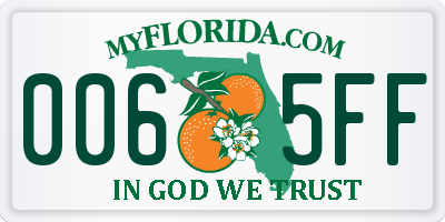 FL license plate 0065FF