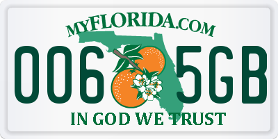 FL license plate 0065GB