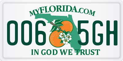 FL license plate 0065GH