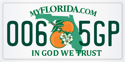 FL license plate 0065GP
