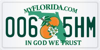FL license plate 0065HM
