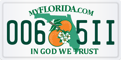 FL license plate 0065II