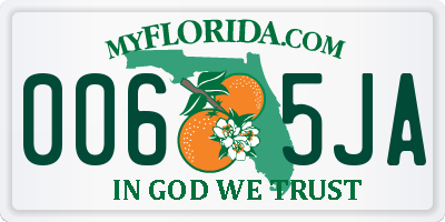 FL license plate 0065JA