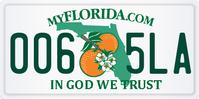 FL license plate 0065LA