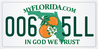 FL license plate 0065LL