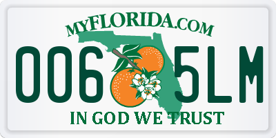 FL license plate 0065LM