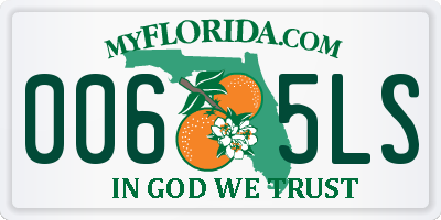 FL license plate 0065LS