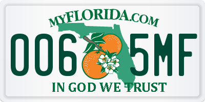 FL license plate 0065MF