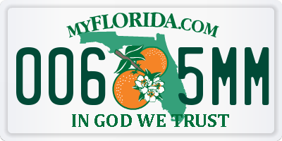 FL license plate 0065MM