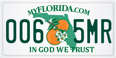 FL license plate 0065MR