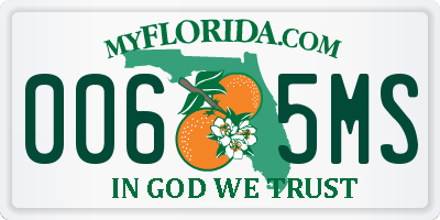 FL license plate 0065MS